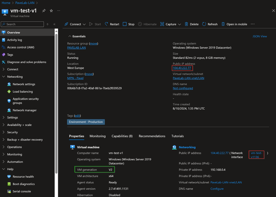 Machine configuration after conversion to generation 2