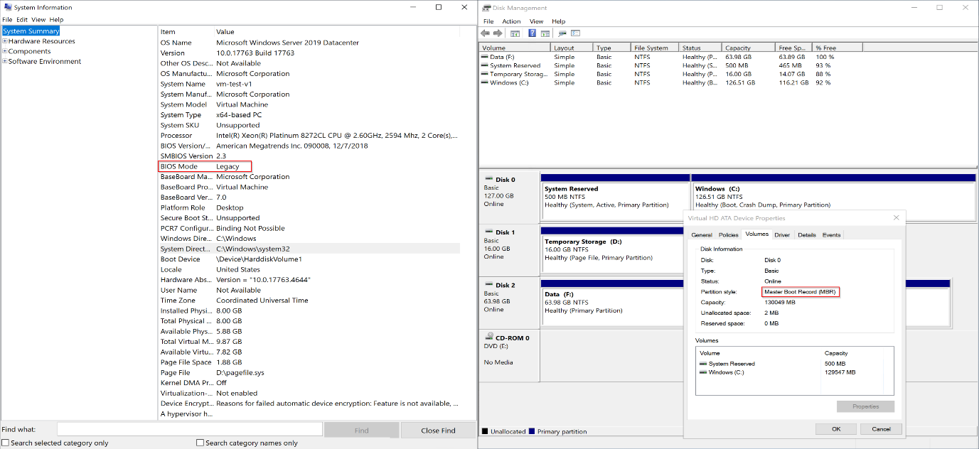 Machine detail configuration with BIOS configered